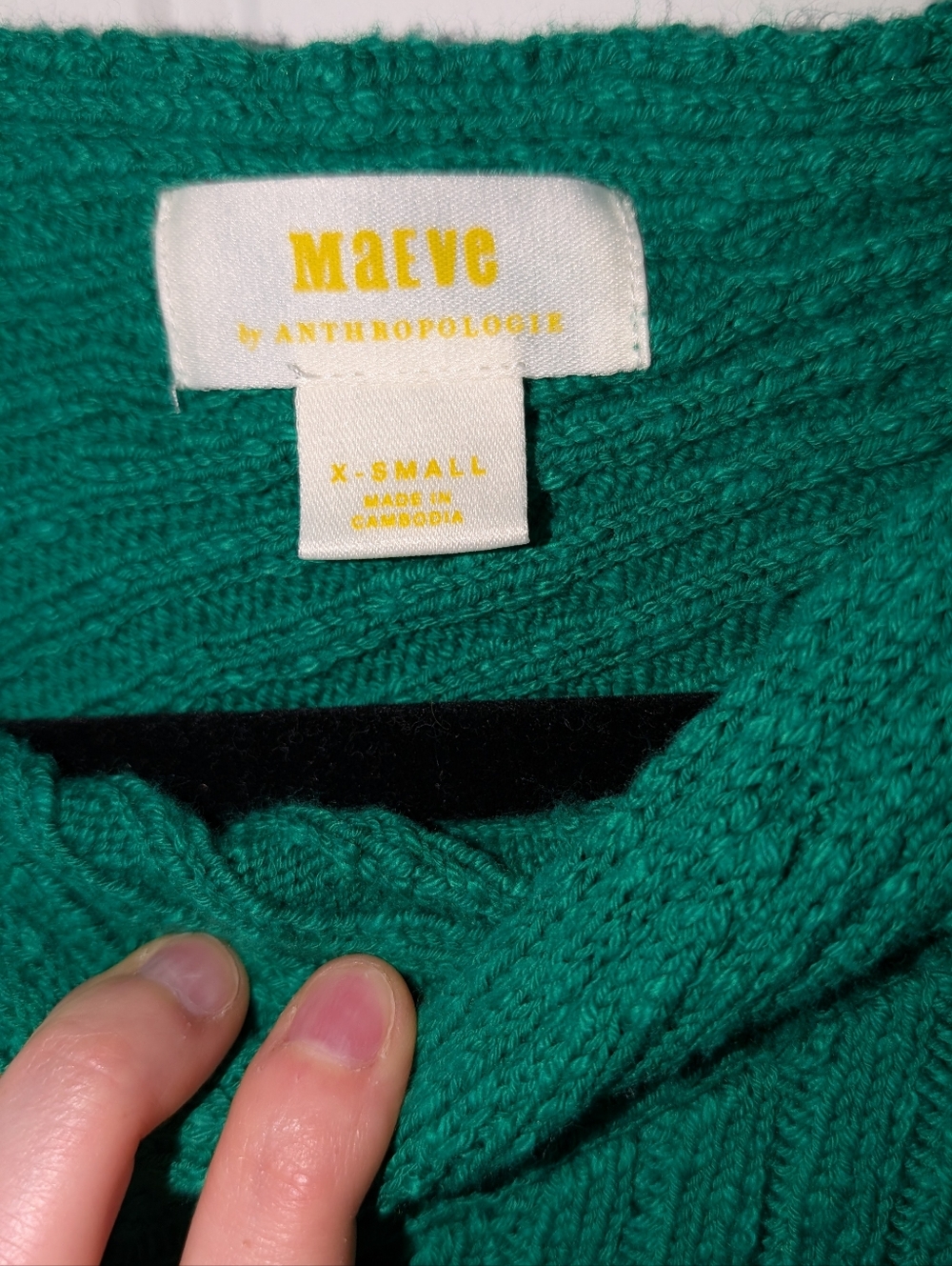 Green Ribbed Short-Sleeve Sweater Top - Picture 3 of 6
